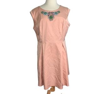 Forever 21 3x Peach Dress Embellished neckline
